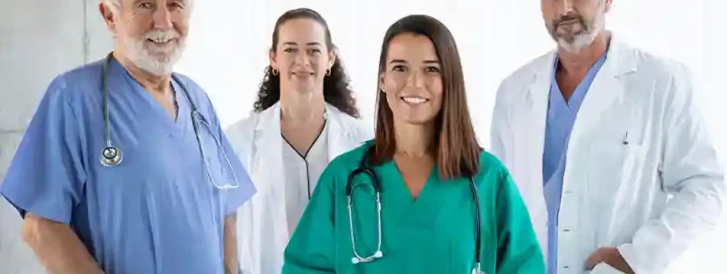 medicos-sorrindo-olhando-para-frente